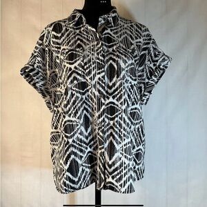 Westbound Monochrome Abstract Print Blouse
